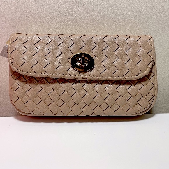 Fond Singapore | Woven PU Crossbody Bag | NWT | Beige - Picture 2 of 11